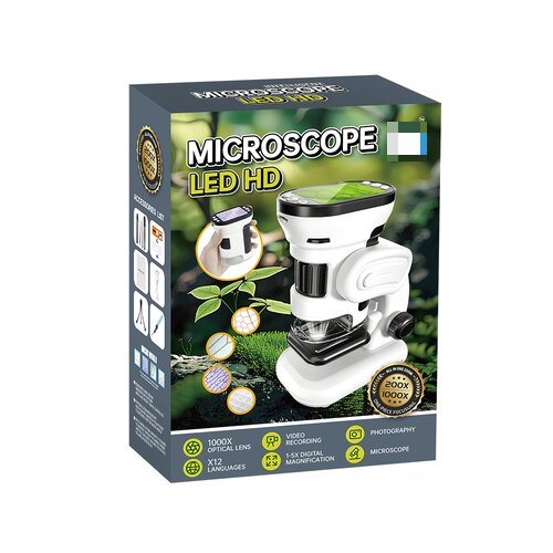 Kids Digital Microscope with Screen | 1000X HD Handheld STEM Science Toy for Education – Wholesale Bulk Orders
