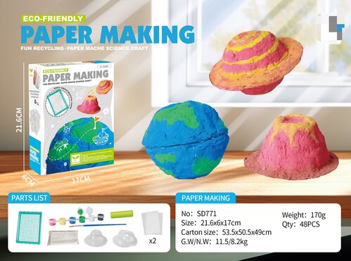 Eco-Friendly Paper Making STEM Kit | Recycled Paper Mache Craft for Kids 5+ Wholesale