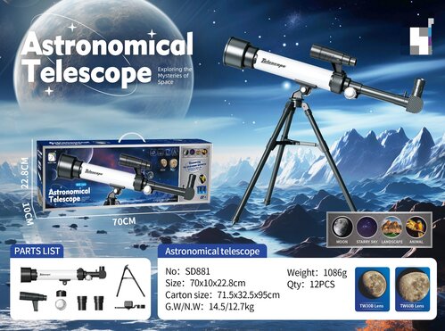 Kids Astronomical Telescope with Tripod | STEM Space Observation Toy Wholesale