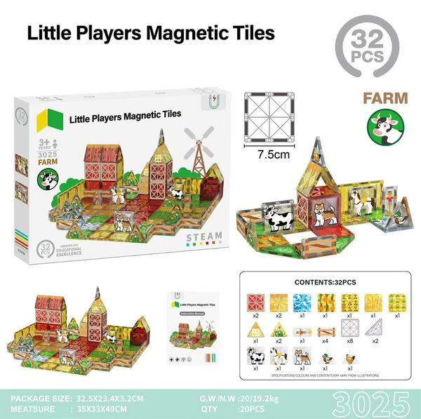 OEM Farm & Jungle Animal Magnetic Tiles | Zoo Tree House Magnetic Blocks Wholesale