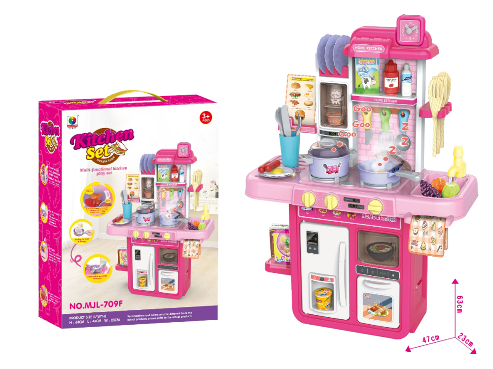 Spray Pretend Play Kitchen Toy Set with Water Spray Light Sound Effect